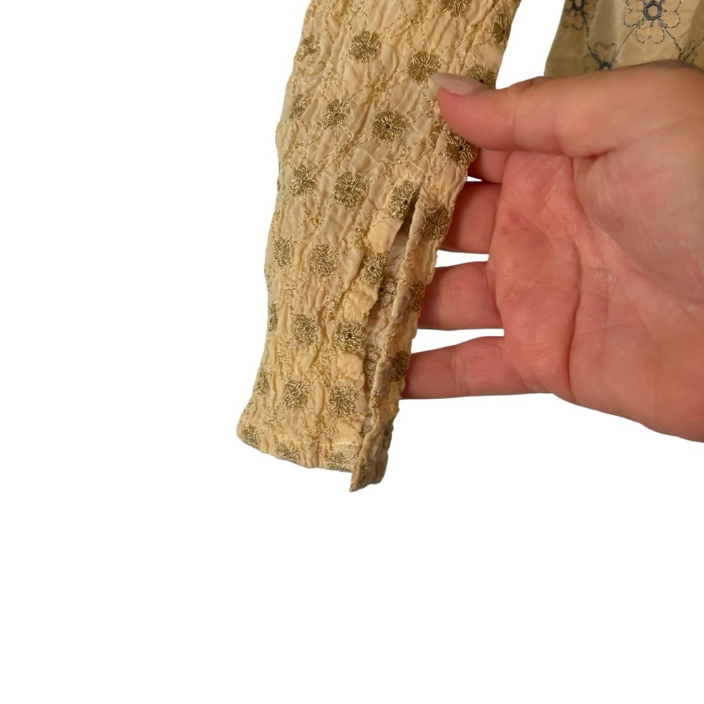 J. Jill Multicolor Patchwork Button-Down Embroide… - image 5